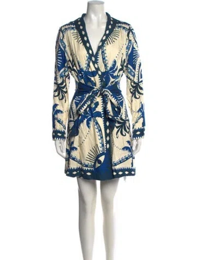 Pre-owned Farm Rio Printed Mini Dress W/ Tags