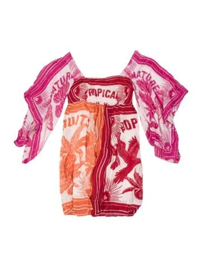 Pre-owned Farm Rio Printed Mini Dress W/ Tags In Multi