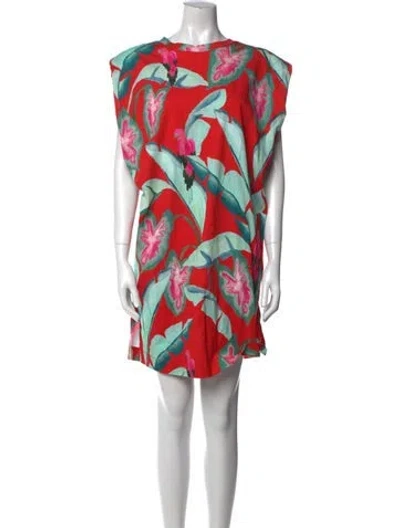Pre-owned Farm Rio Printed Mini Dress W/ Tags In Multi