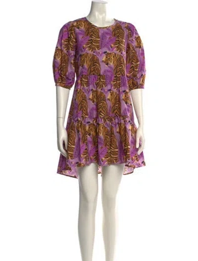 Pre-owned Farm Rio Printed Mini Dress W/ Tags In Multi