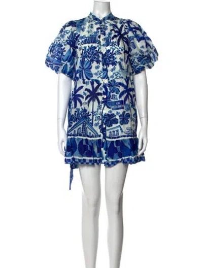 Pre-owned Farm Rio Printed Mini Dress W/ Tags In Multi