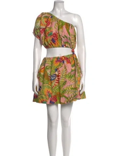 Pre-owned Farm Rio Printed Mini Dress W/ Tags In Pink