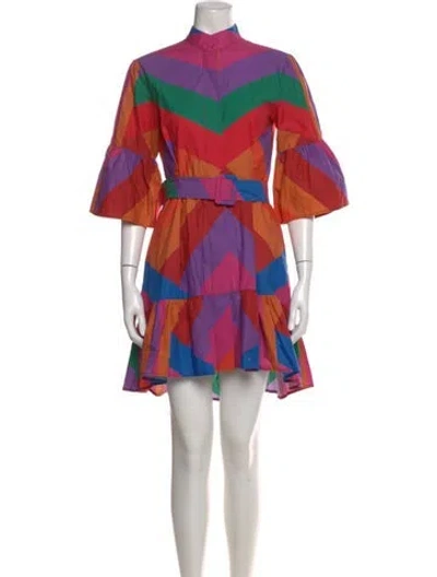 Pre-owned Farm Rio Printed Mini Dress W/ Tags In Purple