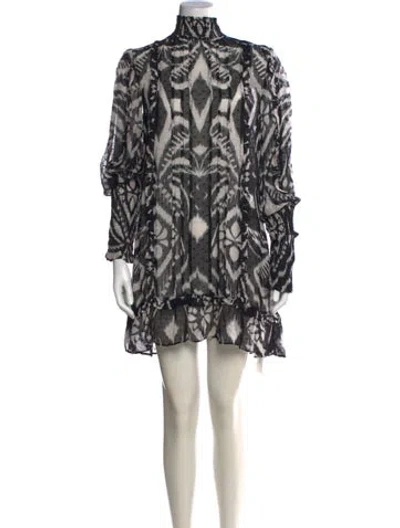 Pre-owned Farm Rio Printed Mini Dress W/ Tags In White