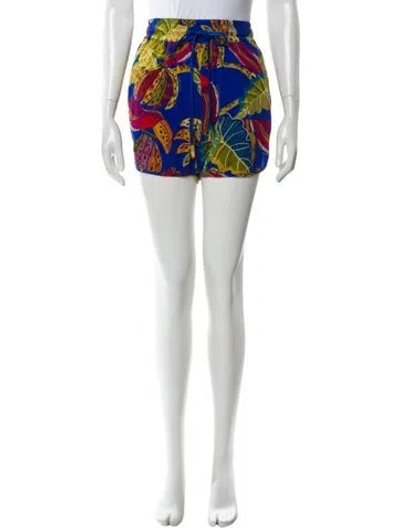 Pre-owned Farm Rio Printed Mini Shorts In Multi