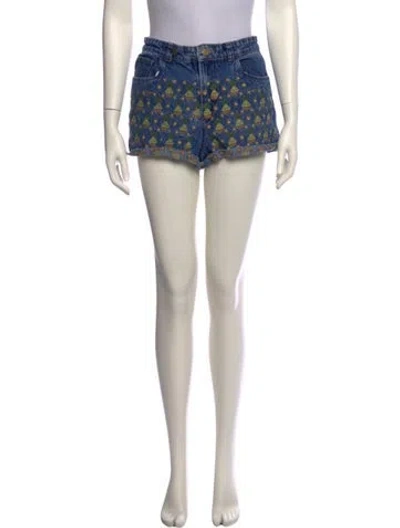 Pre-owned Farm Rio Printed Mini Shorts In Multi