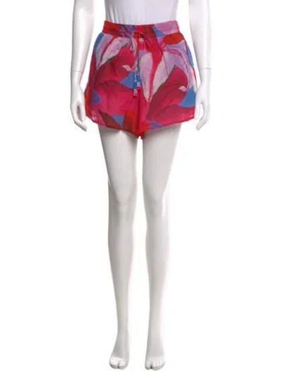 Pre-owned Farm Rio Printed Mini Shorts In Orange