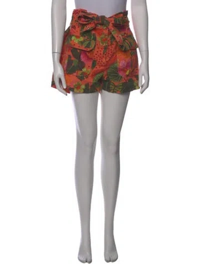 Pre-owned Farm Rio Printed Mini Shorts In Purple