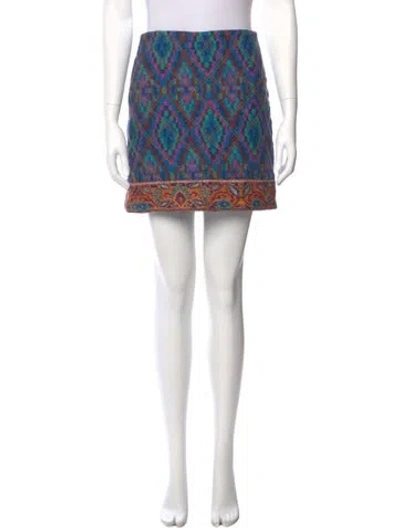 Pre-owned Farm Rio Printed Mini Skirt In Multi