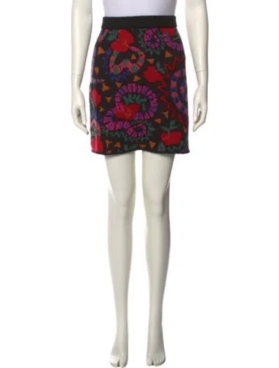 Pre-owned Farm Rio Printed Mini Skirt In Multi