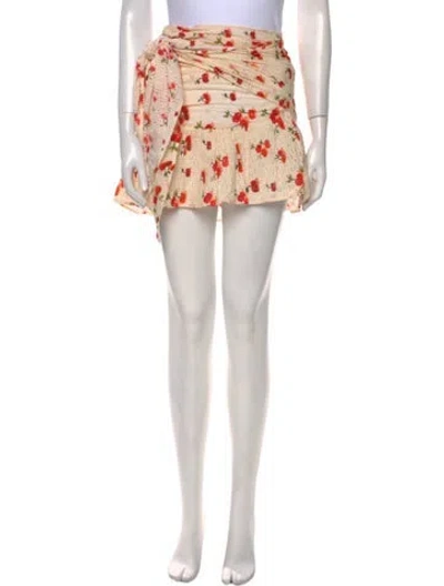 Pre-owned Farm Rio Printed Mini Skirt W/ Tags In Neutral