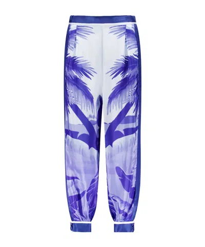Farm Rio Printed Pajama Pants In Blue