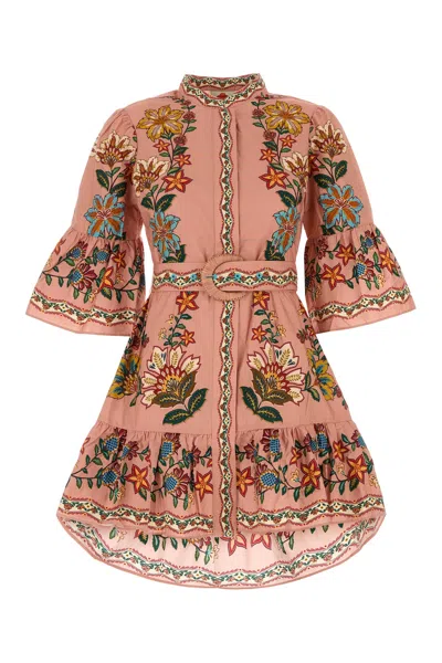 Farm Rio Printed Poplin Mini Dress In Multi