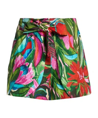 Farm Rio Printed Shorts In Green