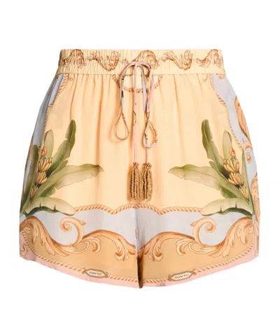 Farm Rio Printed Shorts In Nude