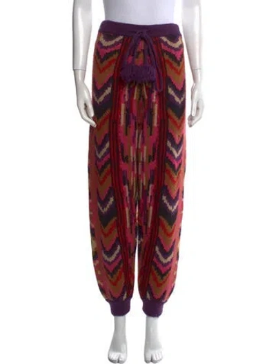Pre-owned Farm Rio Printed Skinny Leg Pants In Neutral