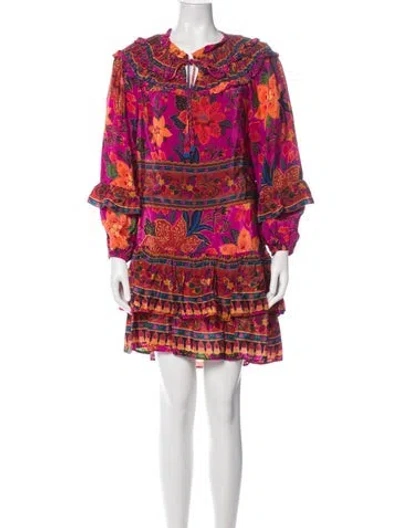 Pre-owned Farm Rio Printed Skirt Set In Pink