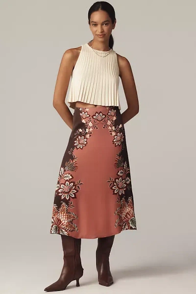 Farm Rio Printed Slip Maxi Skirt In Multi