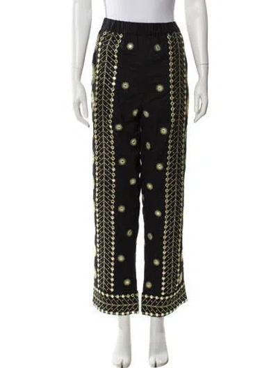 Pre-owned Farm Rio Printed Straight Leg Pants In Multi