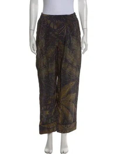 Pre-owned Farm Rio Printed Straight Leg Pants In Multi