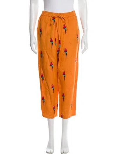 Pre-owned Farm Rio Printed Sweatpants In Orange