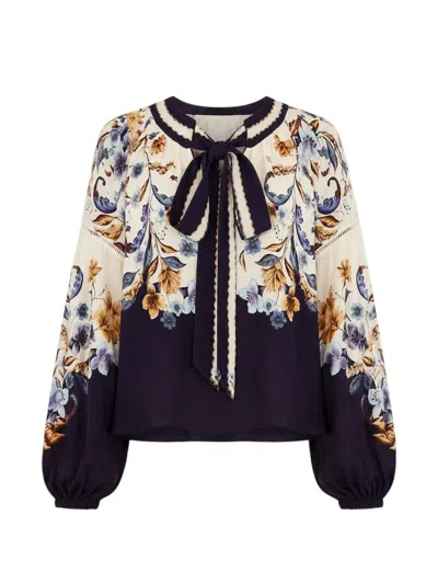 Farm Rio Printed Tunic In Blue