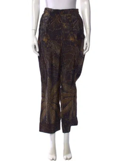 Pre-owned Farm Rio Printed Wide Leg Pants In Multi
