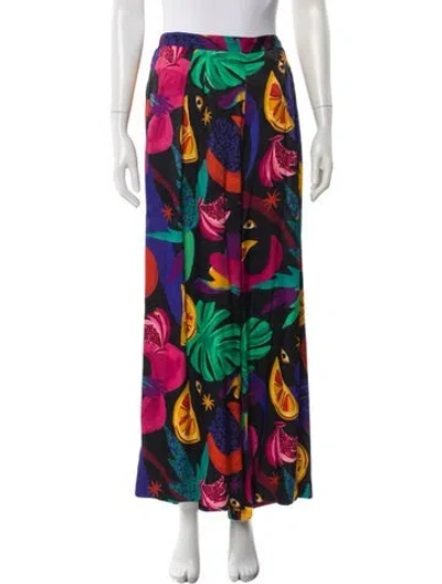 Pre-owned Farm Rio Printed Wide Leg Pants In Multi