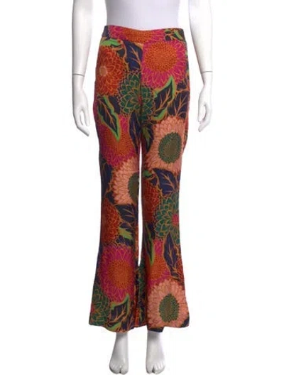 Pre-owned Farm Rio Printed Wide Leg Pants In Neutral