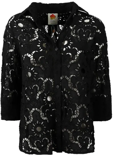 Farm Rio Pure Cotton Comfortable Shirt In Black