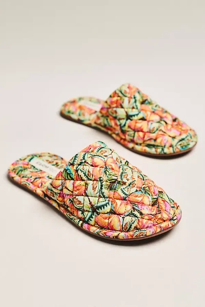 Farm Rio Quilted Hotel Slippers In Multi