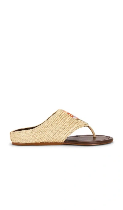 Farm Rio Raffia Icons Flat 샌들 In Multi