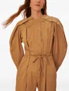 Farm Rio Raglan-sleeve Jumpsuit In Brown
