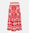 Farm Rio Ainika Shell Red Skirt Ainika Shell Red In Red