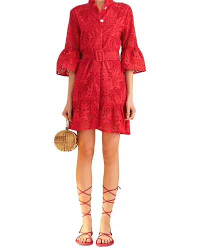 Farm Rio Red Palm Tree Mini Dress