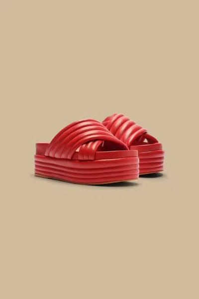 Farm Rio Red Puff Platform Sandal