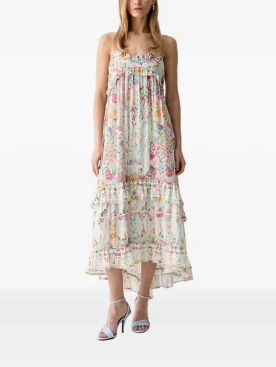 Farm Rio Rendeira Floral-print Ruffled Maxi Dress In Multi