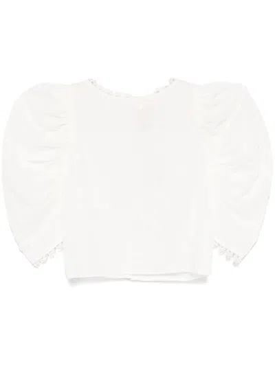 Farm Rio Ricamino Blouse In White
