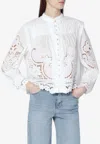 Farm Rio Richelieu Broderie Anglaise Blouse In White