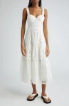 Farm Rio Richillieu Broderie Anglaise Sundress In Off White