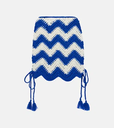 Farm Rio River Nature Crochet Miniskirt