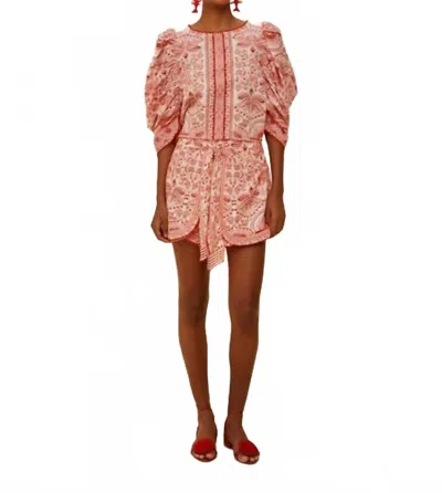 Farm Rio River Ride Blouse In Red In Pink