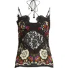 Farm Rio Rococo Flowers Top In Black