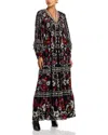Farm Rio Rococo Flowers Maxi Dress In Black