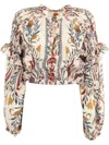 Farm Rio Romantic Lightness Cream Long In Neutrals