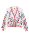 Farm Rio Romantic Lightness Knit Cardigan In Multi