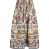 Farm Rio Multicoloured Print Midi Skirt In Romantic Lightness C