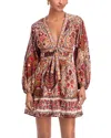 Farm Rio Romantic Nature Mini Dress In Multi