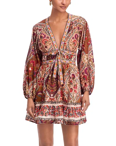 Farm Rio Romantic Nature Mini Dress In Multi