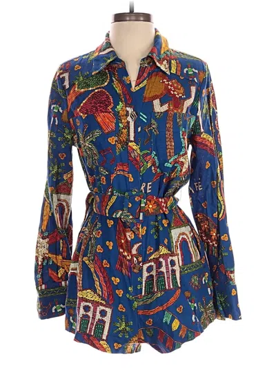 Pre-owned Farm Rio Romper In Blue